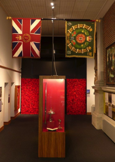 NZ Scottish Regiment Colours on display in the Military Gallery 