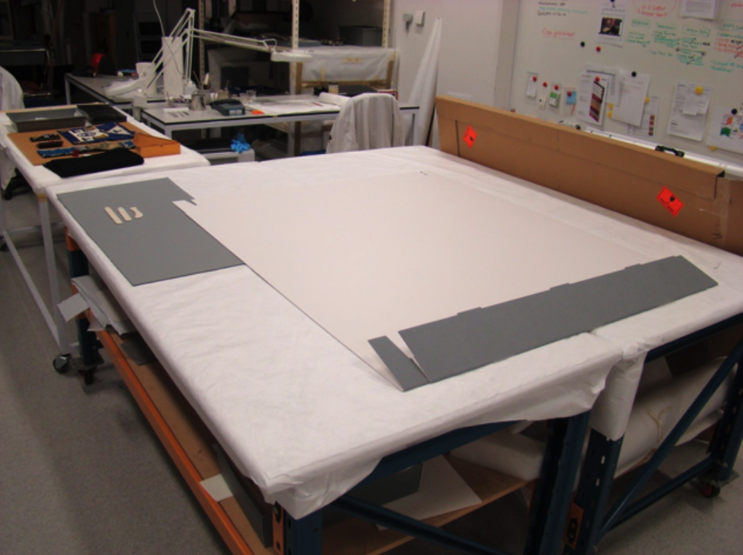 Flat pack boxes ready for assembly